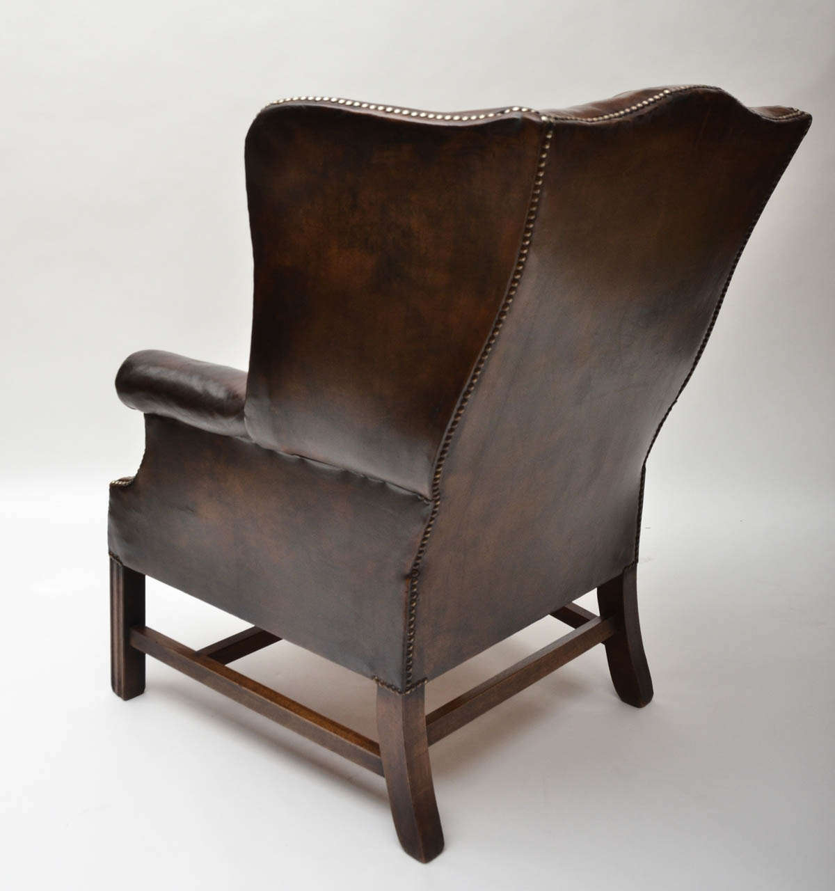19th Century Leather Wing Chair 1